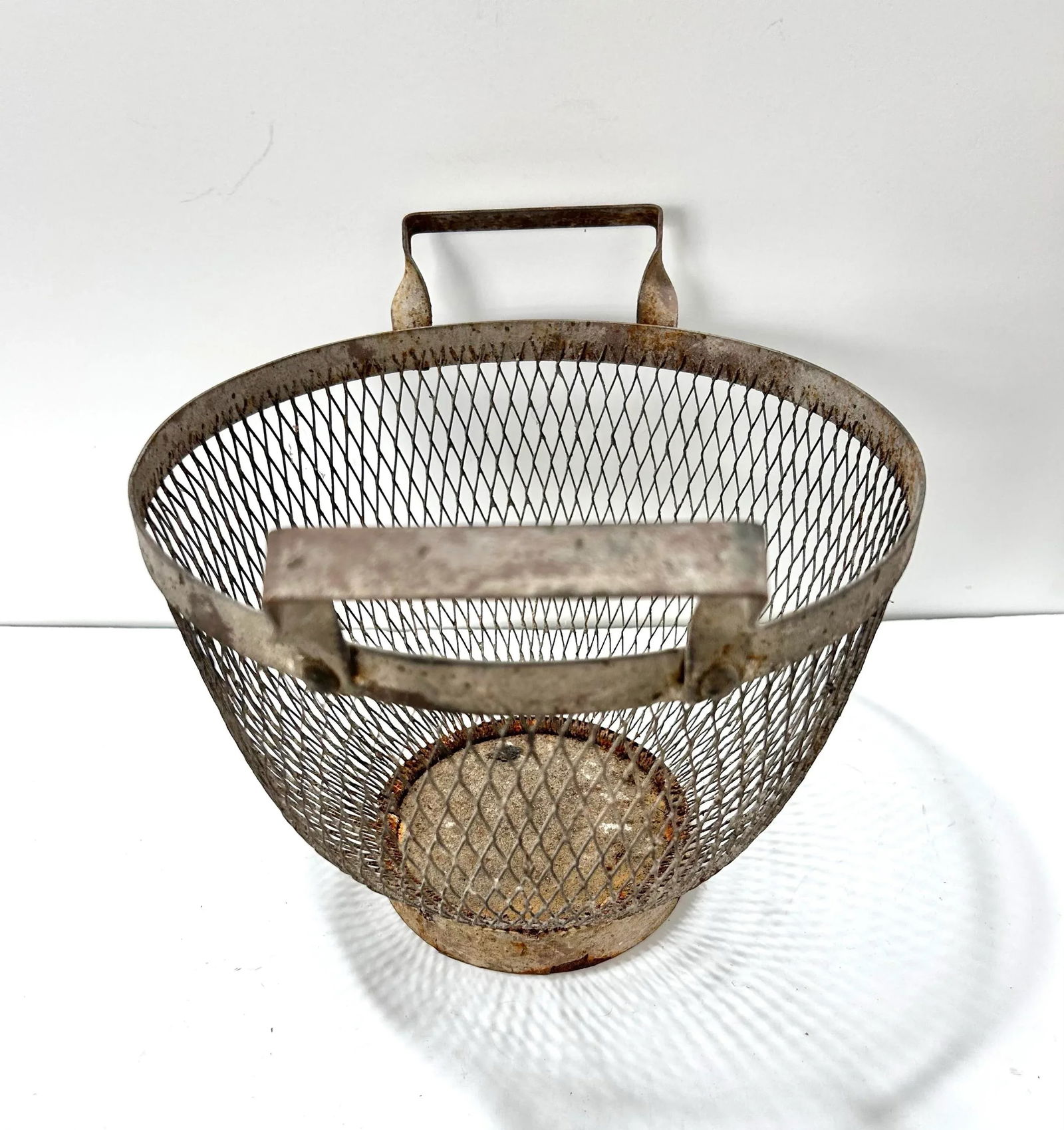 Vintage Metal Wire Gathering Basket - 4