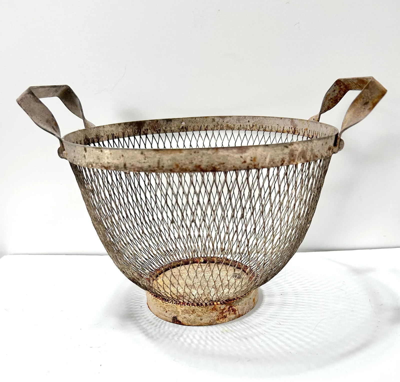 Vintage Metal Wire Gathering Basket - 5