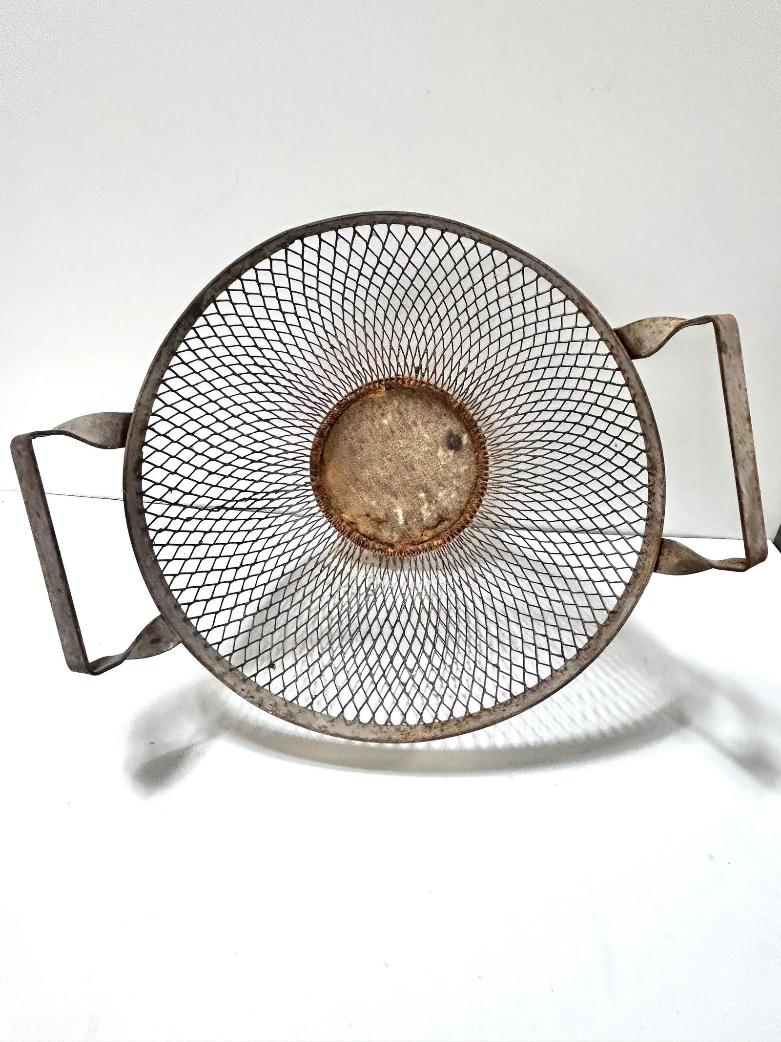 Vintage Metal Wire Gathering Basket - 6