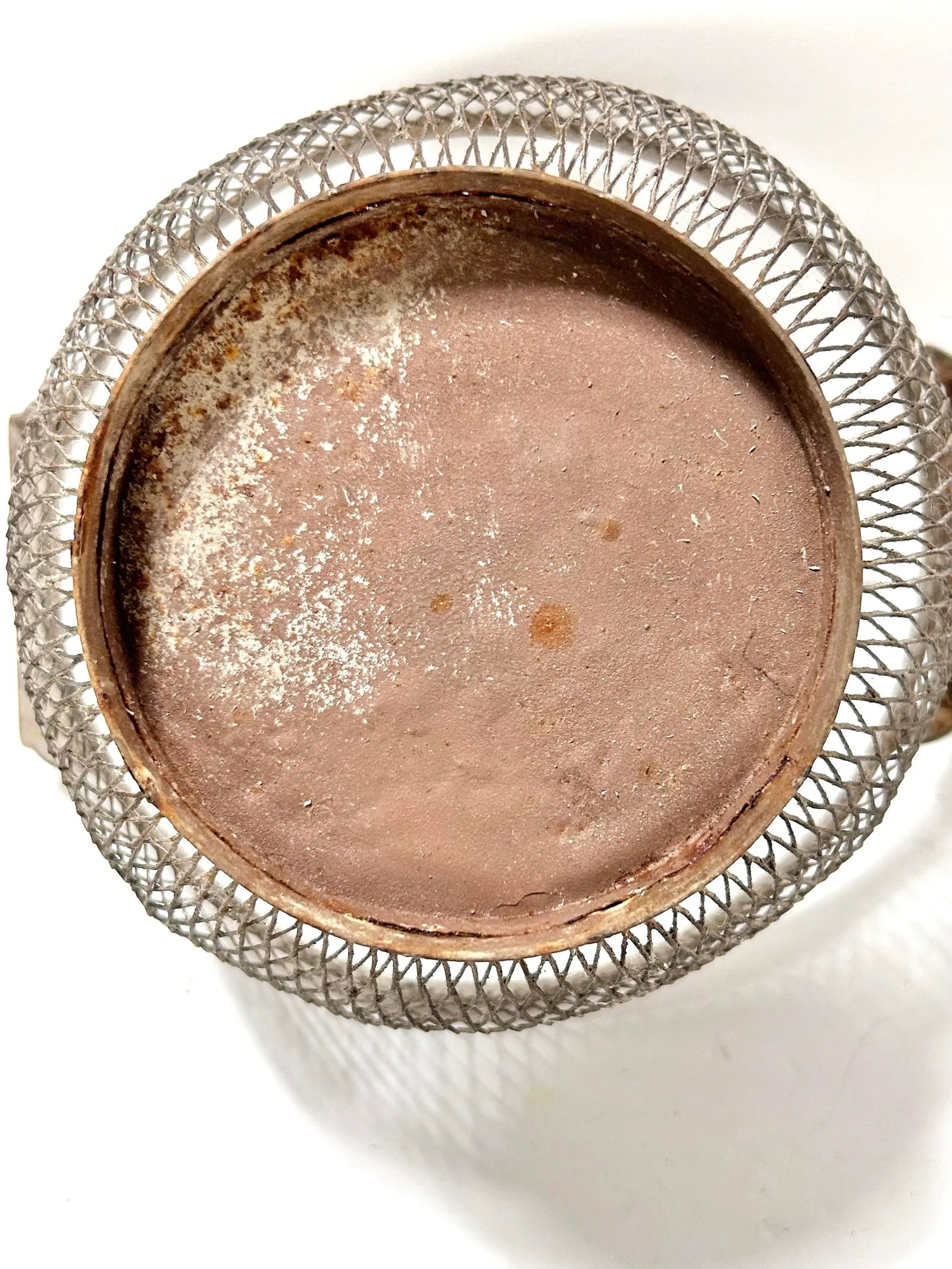 Vintage Metal Wire Gathering Basket - 8