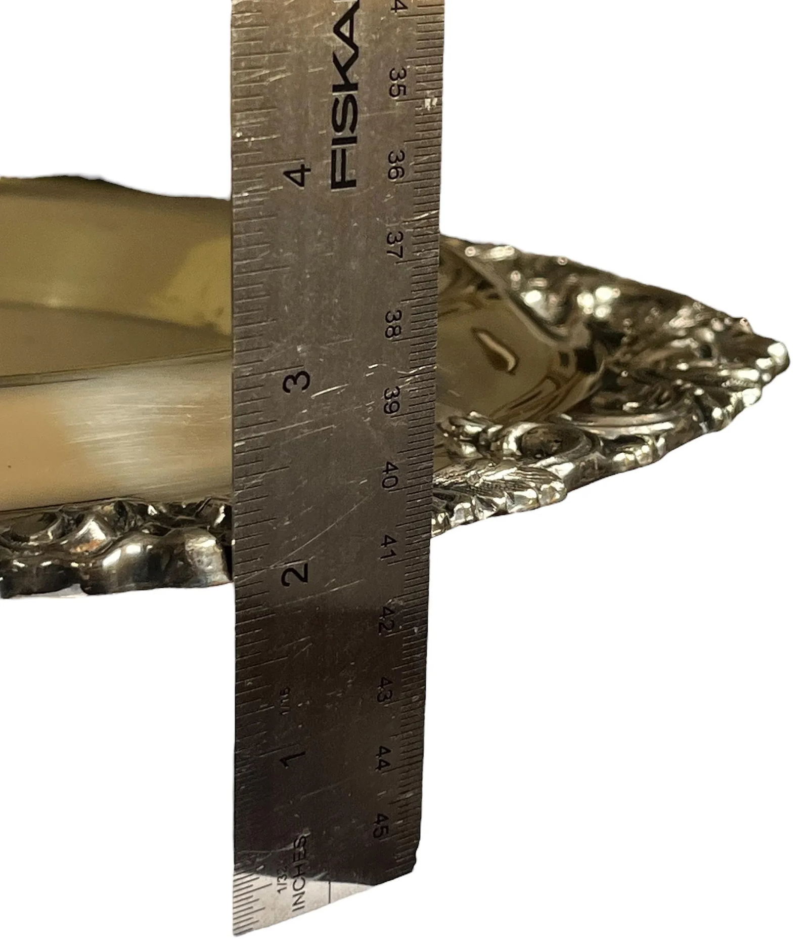 Large 20th Century Hotel Silver Footed Salver Tray With Inset Bowl by Dodge, Inc. – Queen - 14