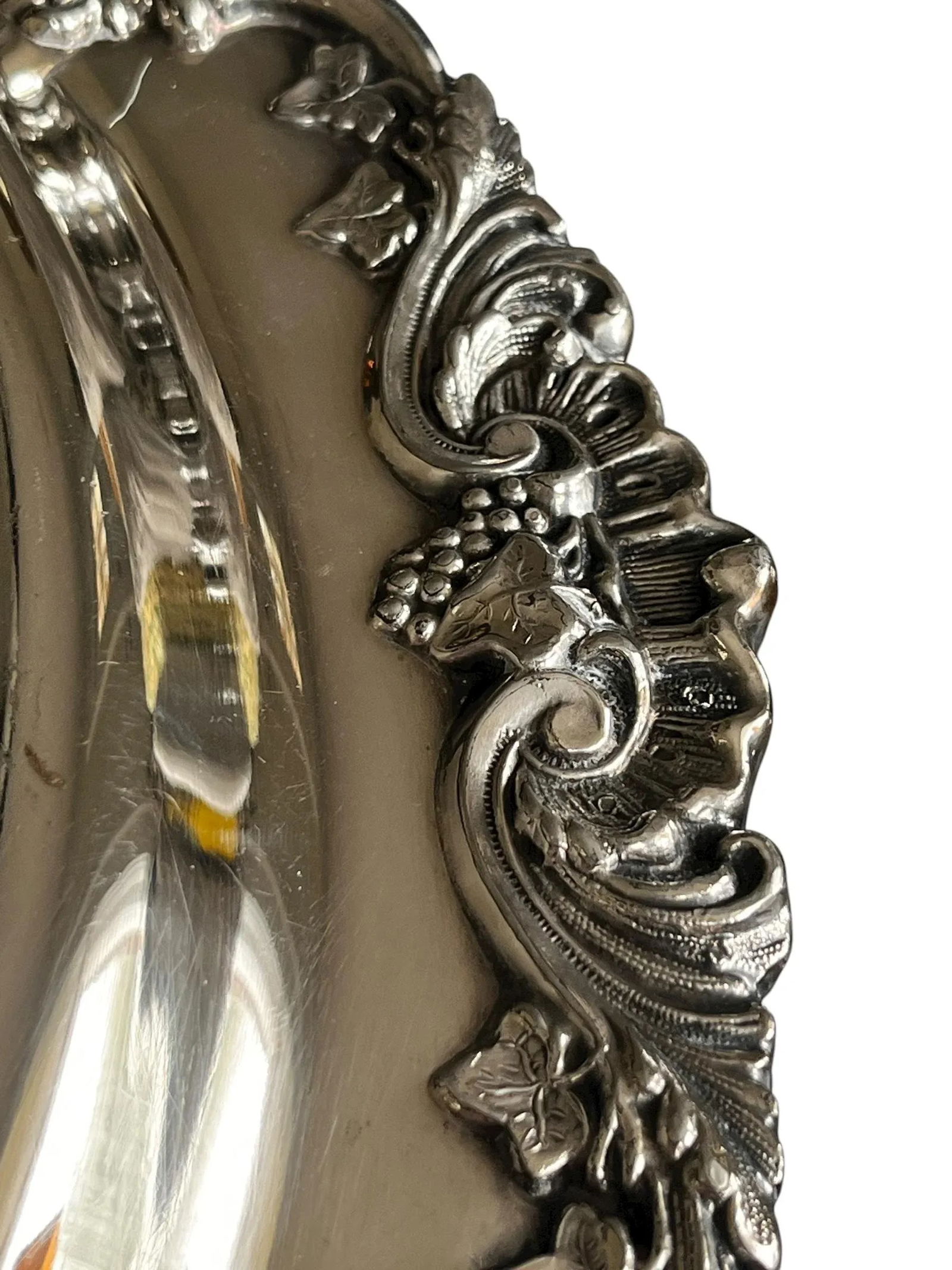 Large 20th Century Hotel Silver Footed Salver Tray With Inset Bowl by Dodge, Inc. – Queen - 6