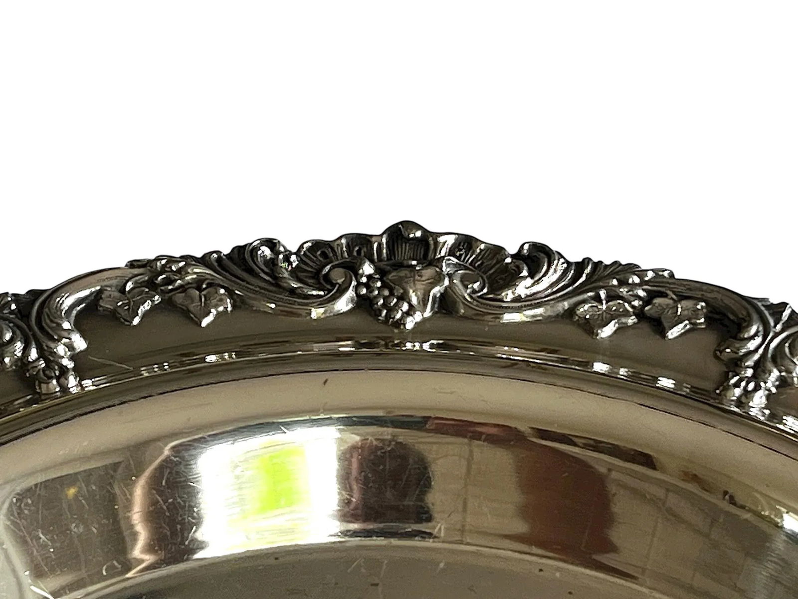 Large 20th Century Hotel Silver Footed Salver Tray With Inset Bowl by Dodge, Inc. – Queen - 7