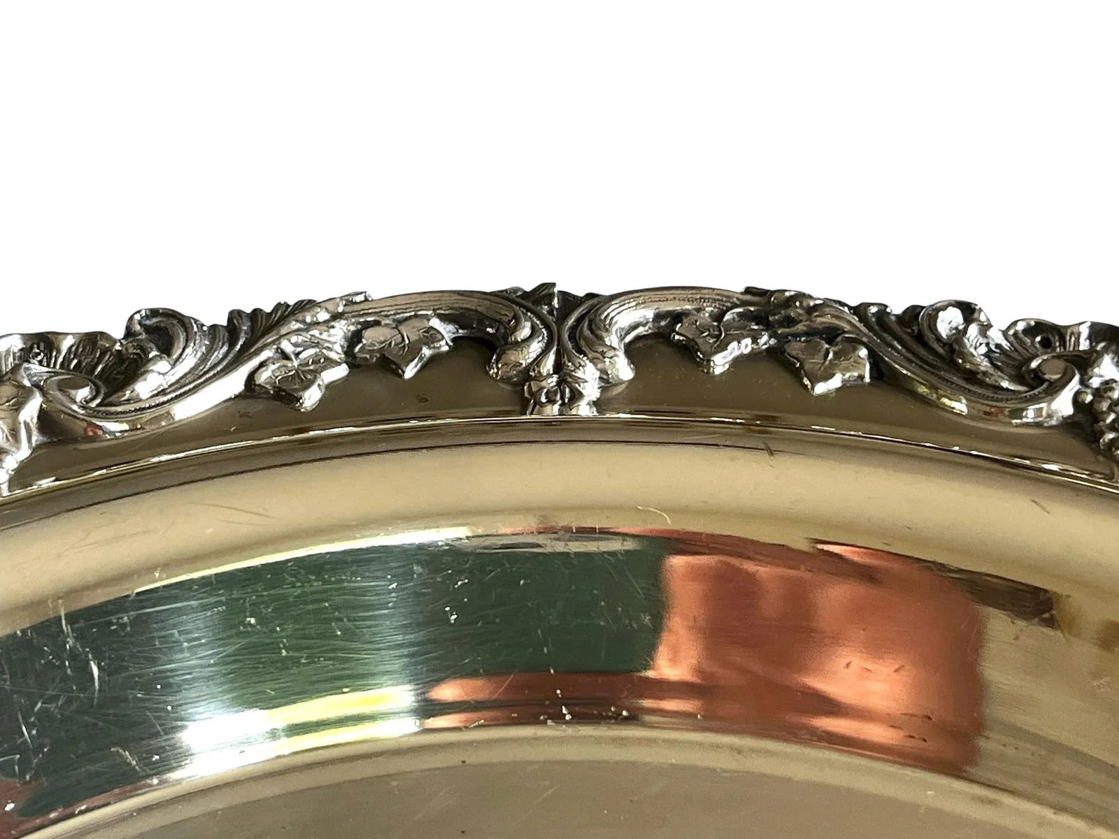 Large 20th Century Hotel Silver Footed Salver Tray With Inset Bowl by Dodge, Inc. – Queen - 8