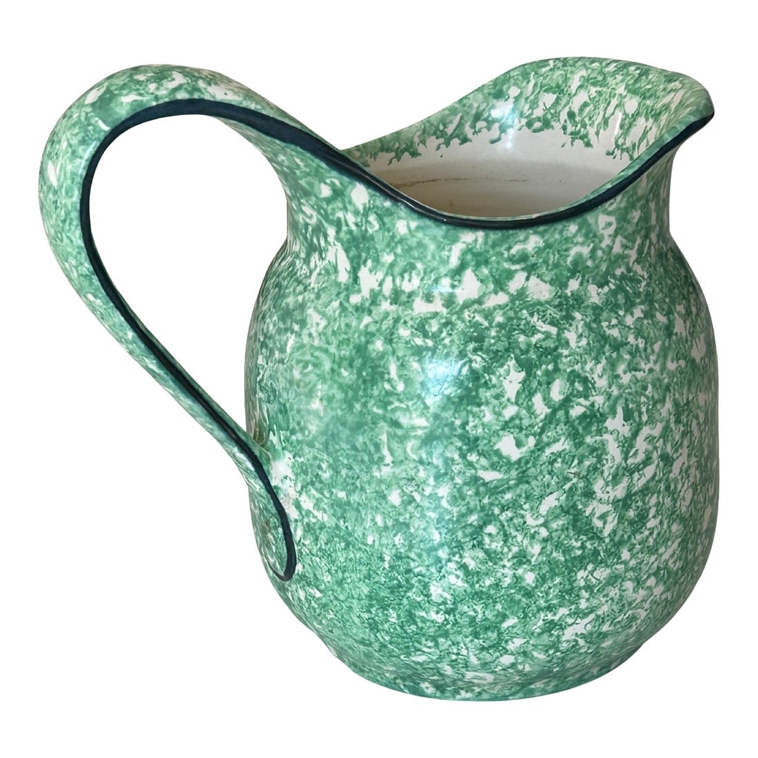 Vintage Stangl Pottery Green & White Spongeware Pitcher, Town & Country Collection, Hand-Painted: Vintage Stangl Pottery Green & White Spongeware Pitcher – Town & Country Collection, Hand-Painted, Made in USA Add timeless charm to your collection with this authentic vintage Stangl Pottery