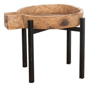 Antique French Dough Bowl Table