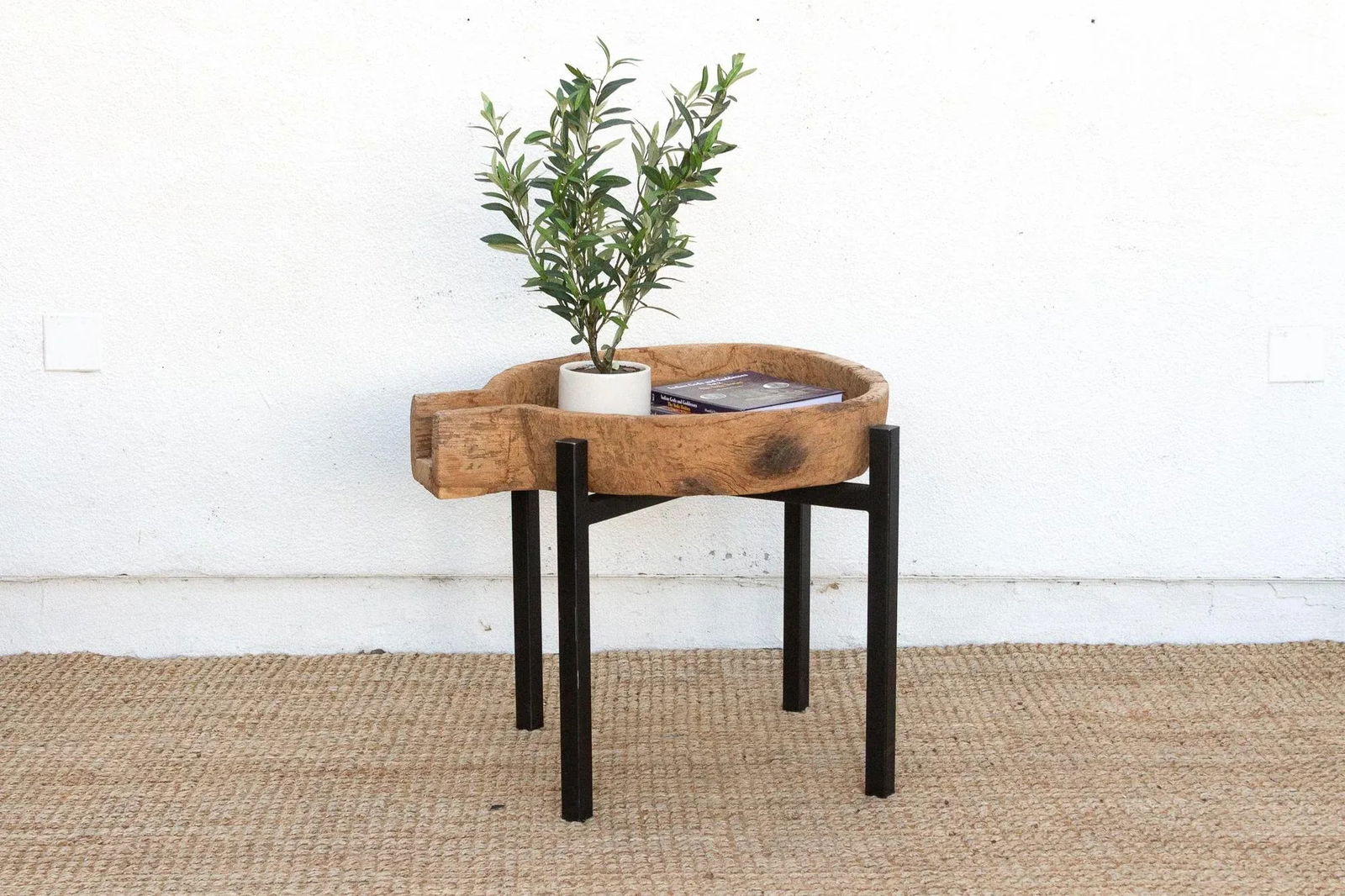 Antique French Dough Bowl Table - 2