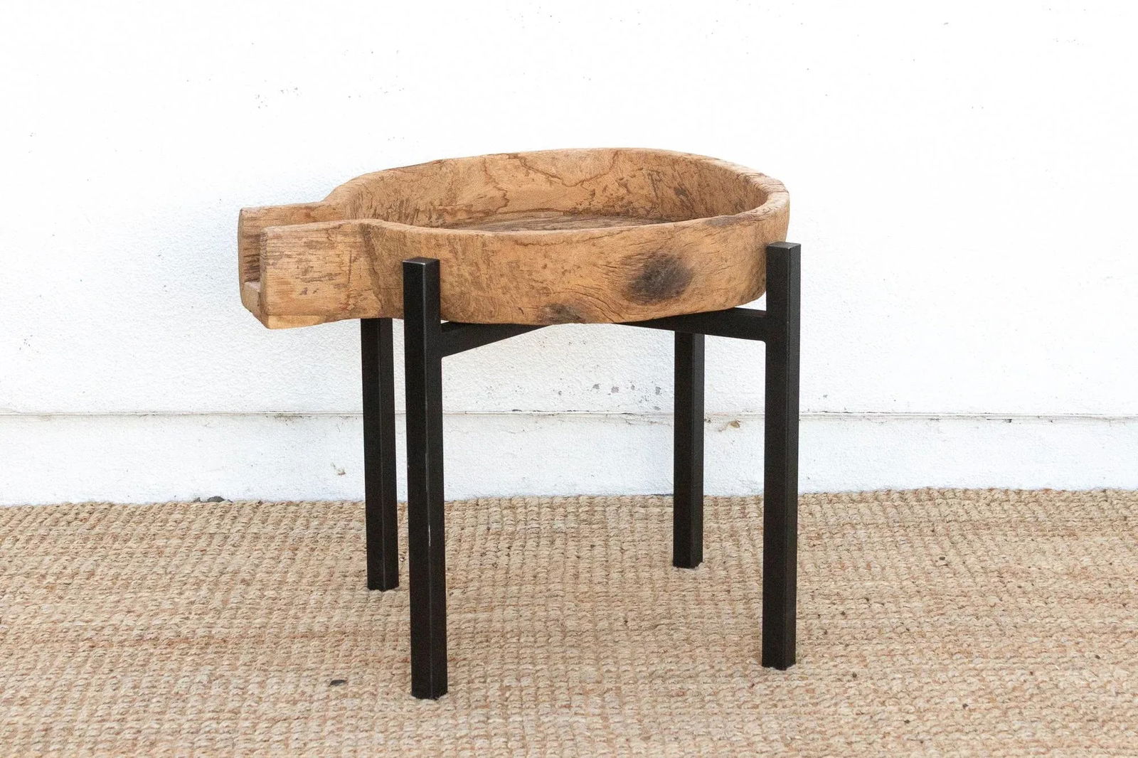 Antique French Dough Bowl Table - 3