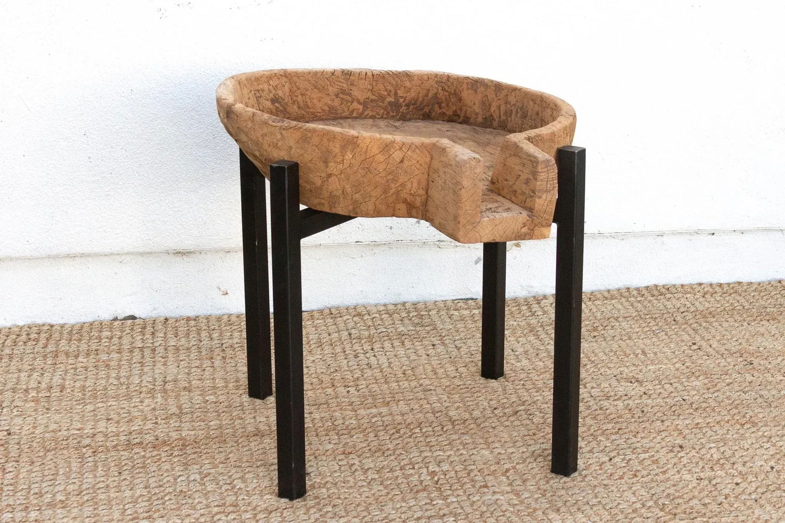 Antique French Dough Bowl Table - 6