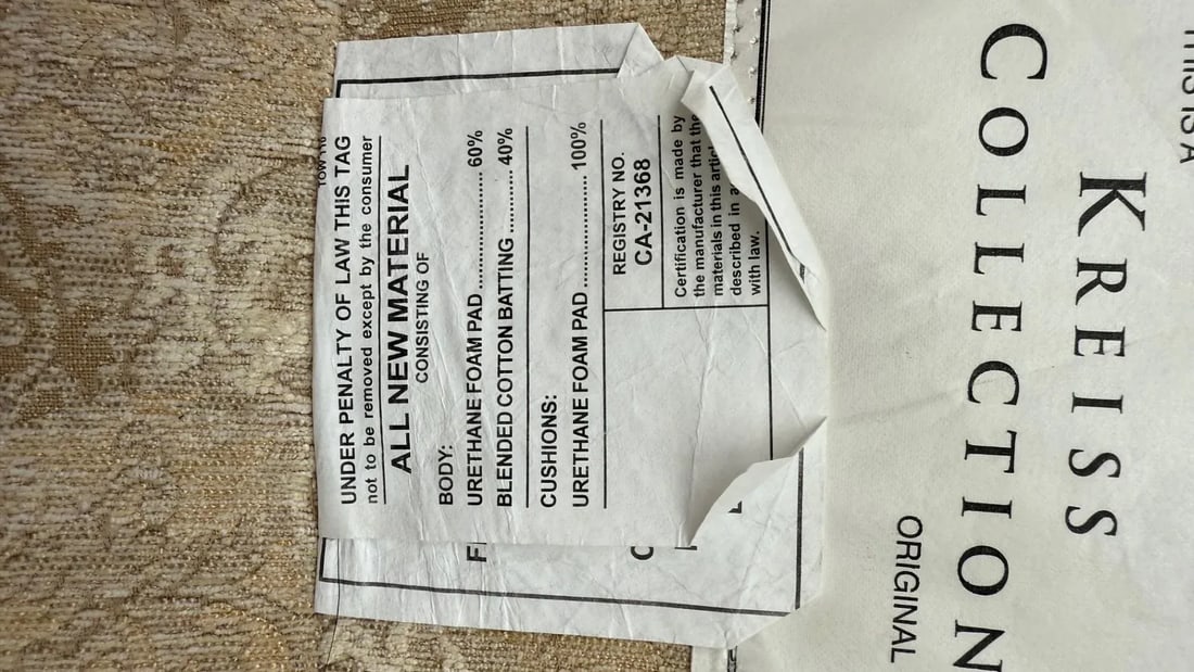 Kreiss Collection Rolled-Arm Sofa With Decorative Fringed Skirt - 10