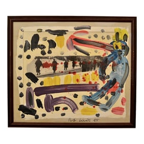 Original Peter Keil "War & Love" Mixed Media Oil Painting