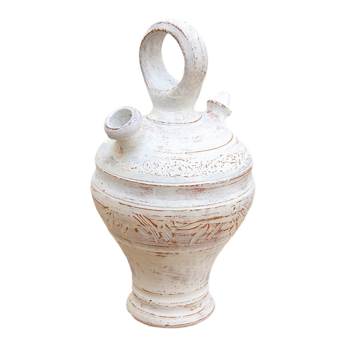 Antique Chalky White Spanish Jug (1 of 9)