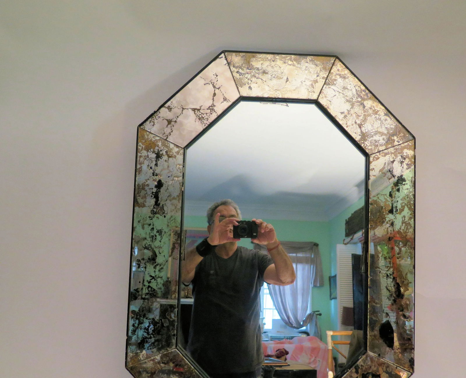 Vintage Venetian Mirror With Five Candle Holders - 4