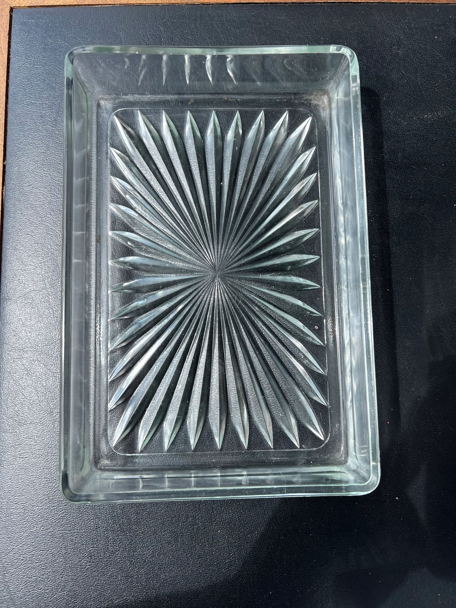Vintage Glass Rectangular Tray - 3