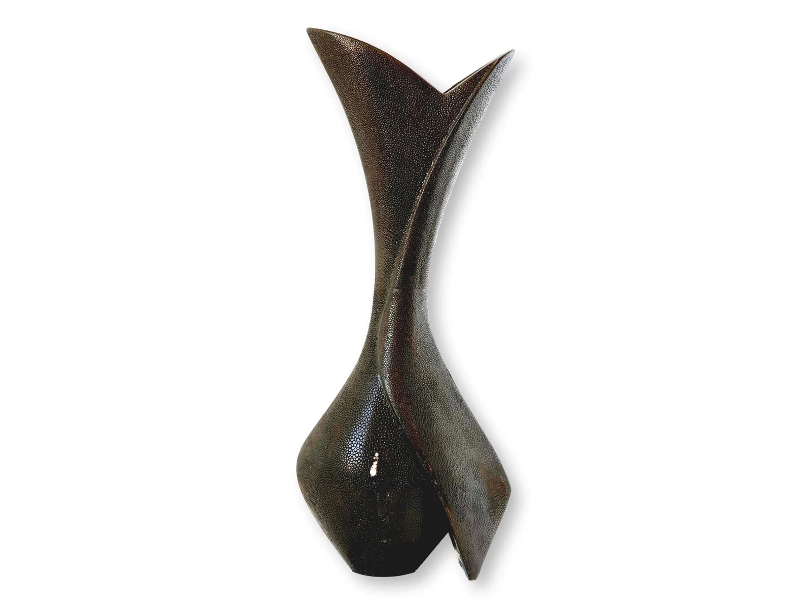 R & Y Augousti Paris Sculptural Shagreen Vase - 5