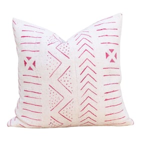 Desert Rose, African Mudcloth Throw Pillow