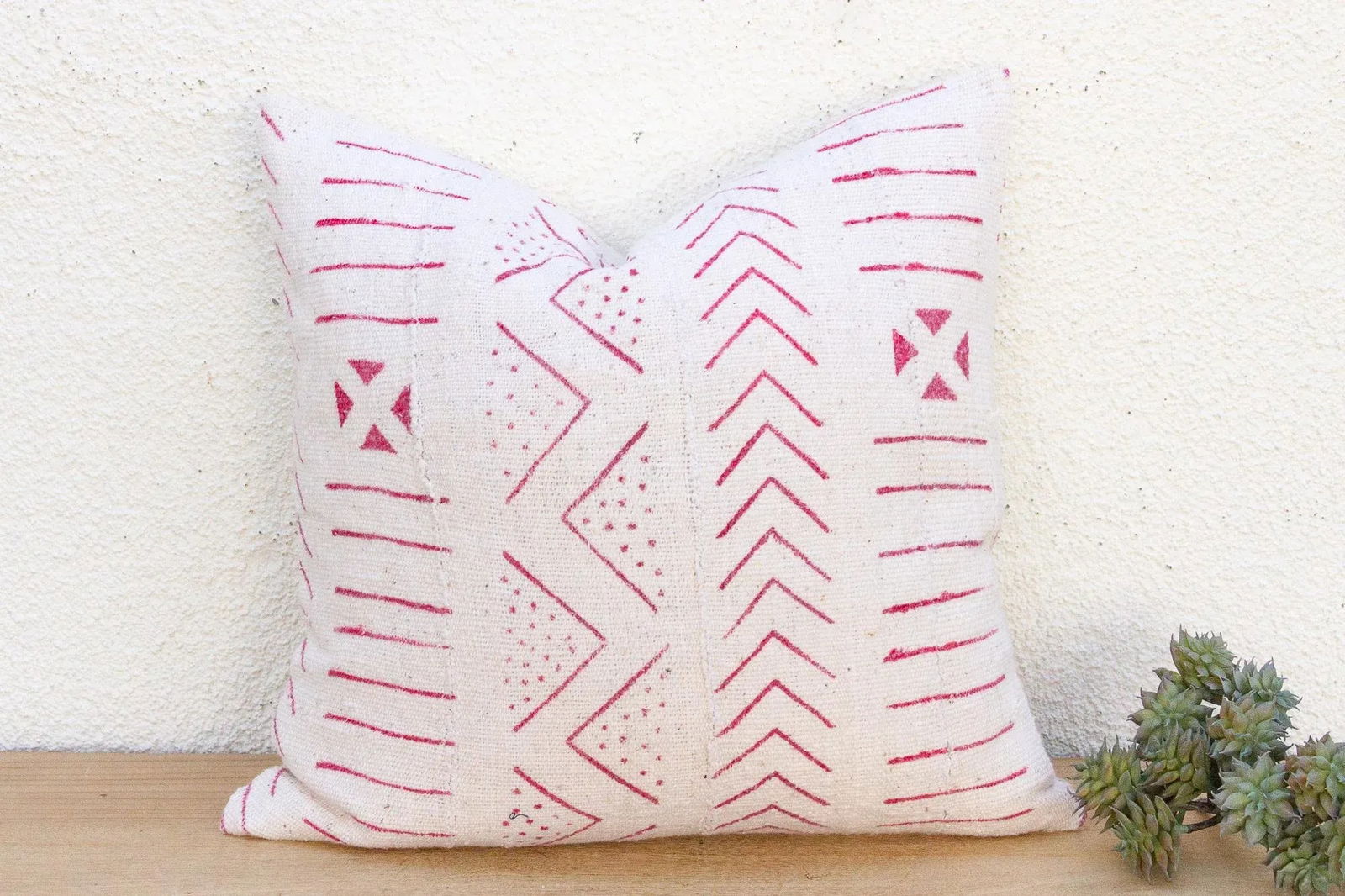 Desert Rose, African Mudcloth Throw Pillow - 2