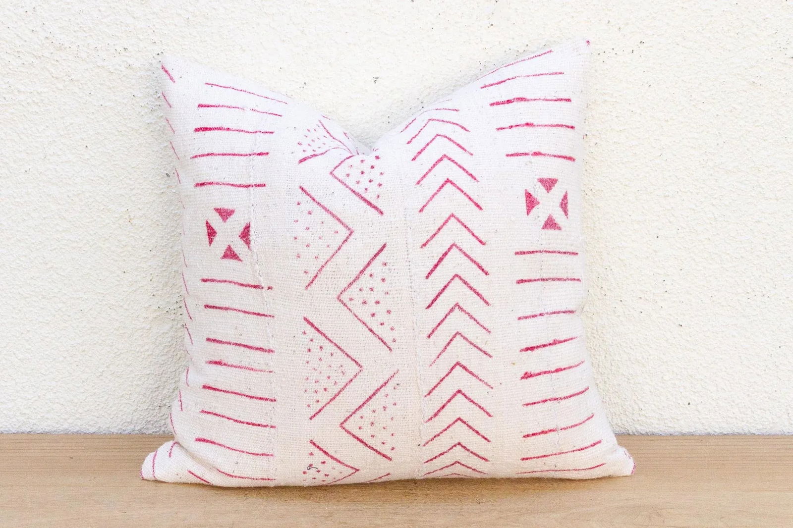 Desert Rose, African Mudcloth Throw Pillow - 3