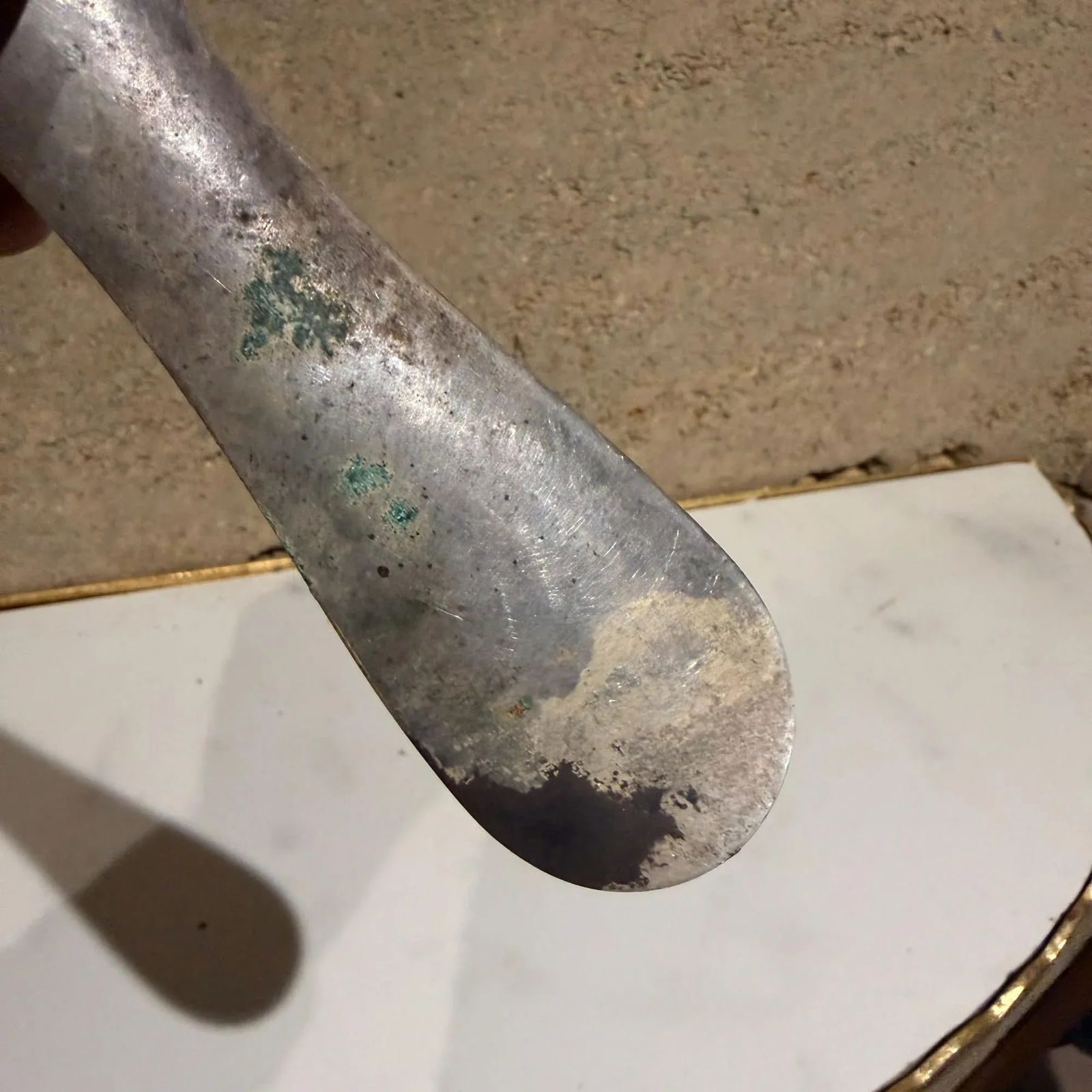 Reed & Barton Silver Plate Shoe Horn Mid Century Modern Patinated - 3