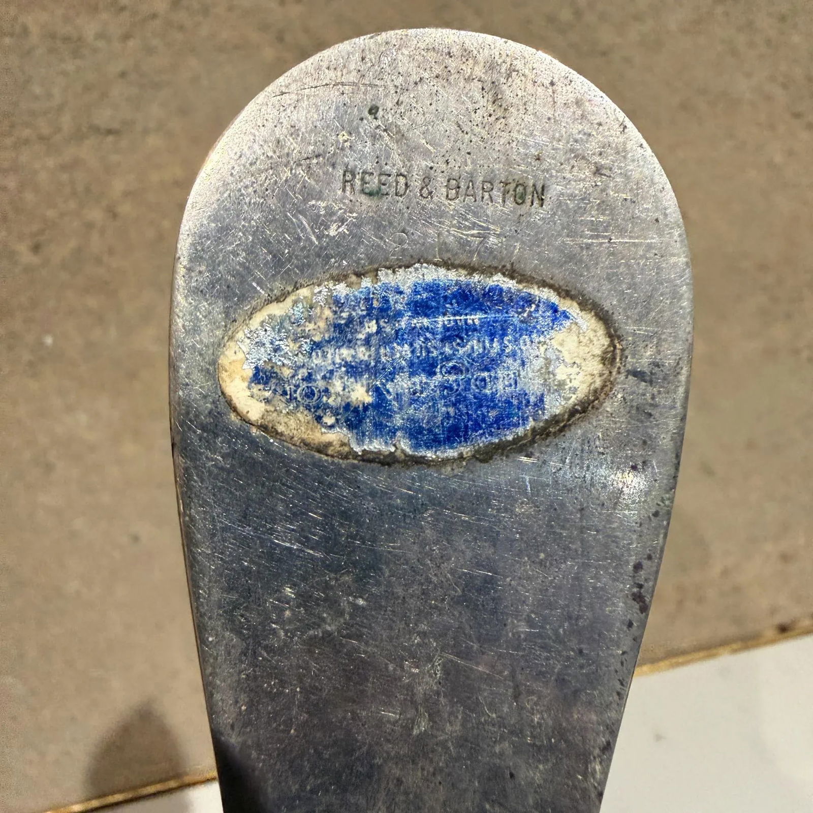 Reed & Barton Silver Plate Shoe Horn Mid Century Modern Patinated - 4