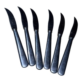 Vintage Gimbel Brothers Sheffield Steak Knives Mid-Century Modern Set of 6