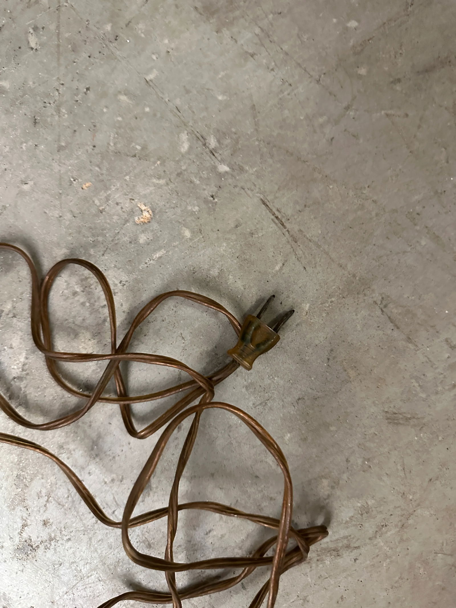 Vintage Cream Colored Ceramic Abstract Lamp - 5