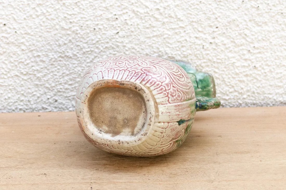 Antique Chinese Dragon Handle Ceremonial Vase - 7