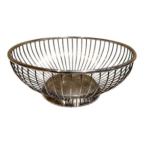 Italy Mid Century Modern Small Nickel Silver Basket