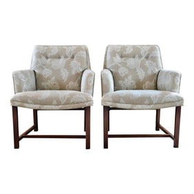Mid 20th Century Edward Wormley Dunbar Pull-Up Lounge Chairs - A Pair