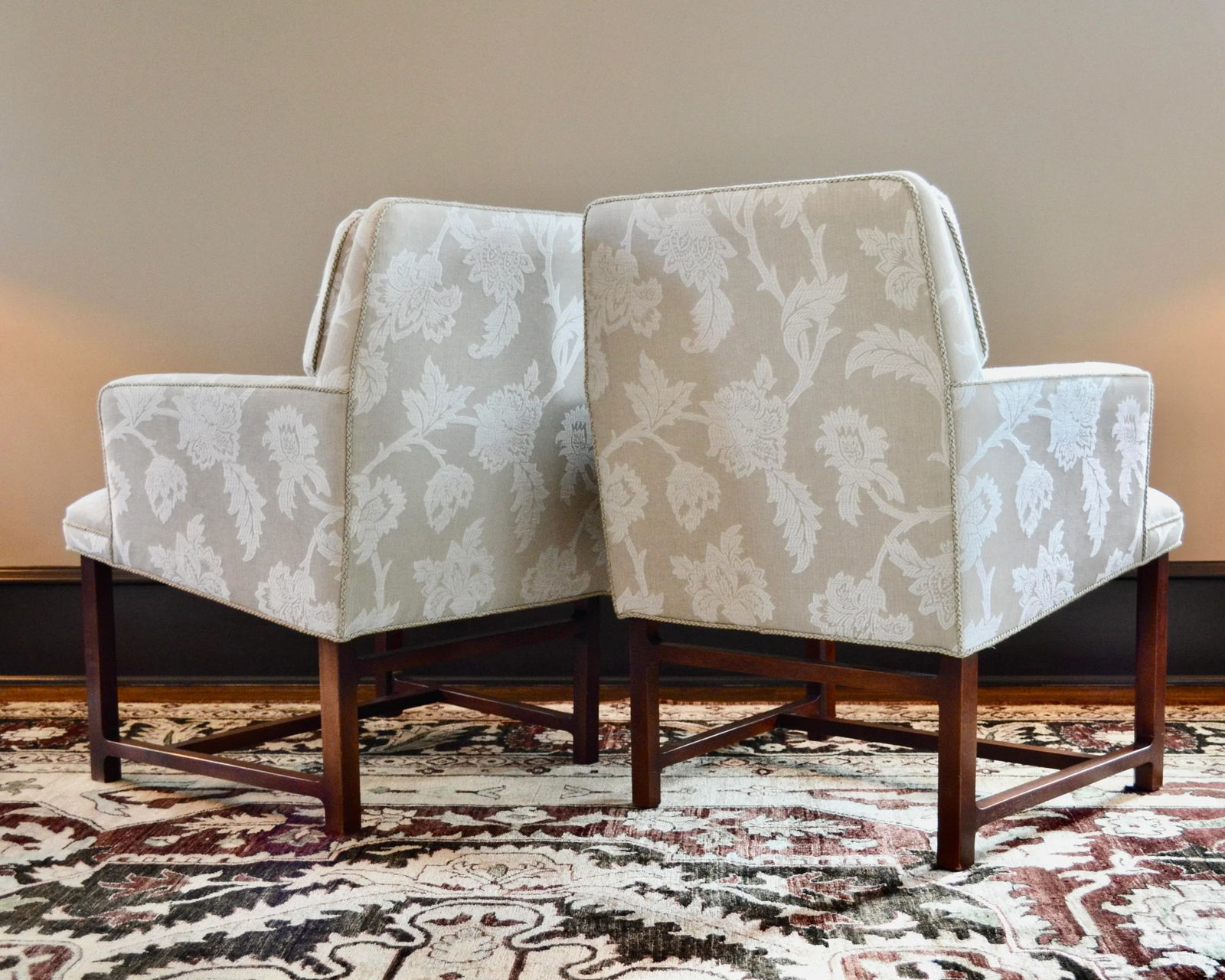 Mid 20th Century Edward Wormley Dunbar Pull-Up Lounge Chairs - A Pair - 3
