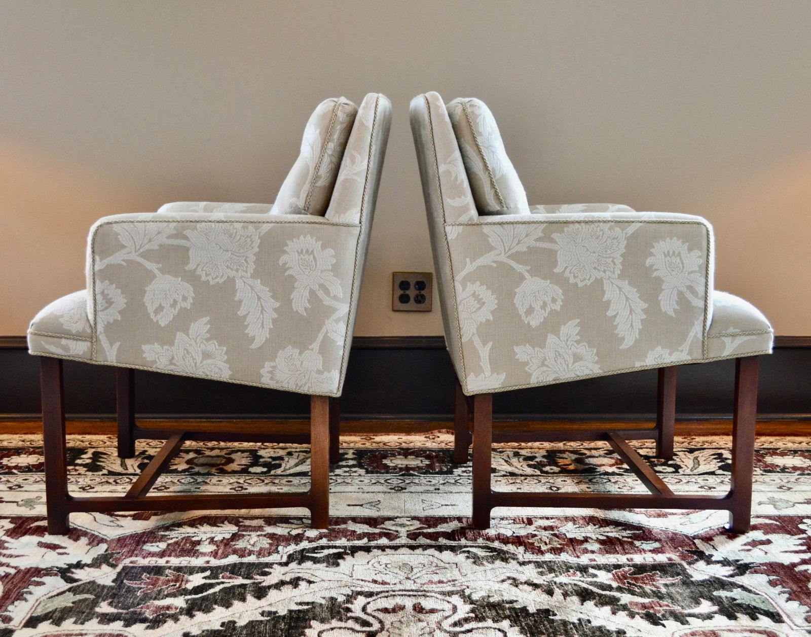 Mid 20th Century Edward Wormley Dunbar Pull-Up Lounge Chairs - A Pair - 4