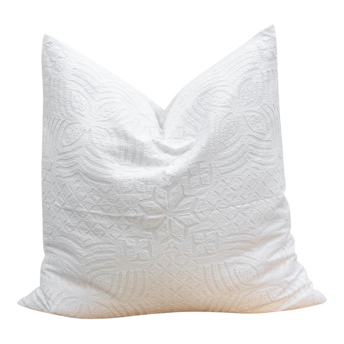 Coastal Large Applique Pillow Cover: This decorative pillow cover features beautiful array of patterns, with hand crafted appliqué cut work, giving it a timeless appeal. Initially, this ancient Indian technique called appliqué