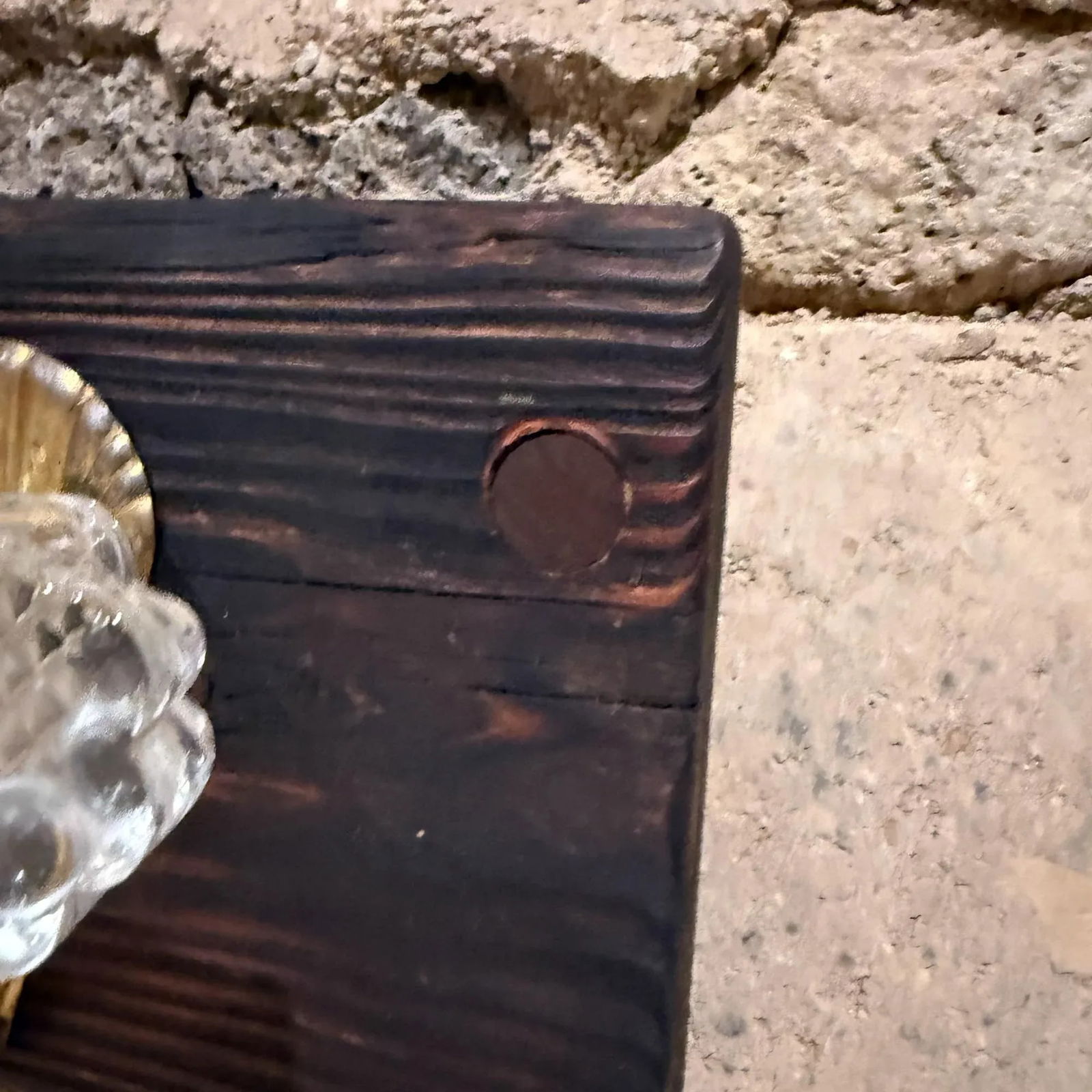 Mid Century Elegant Italian Coat Rack Hooks Brass and Art Glass Set of Two - 3