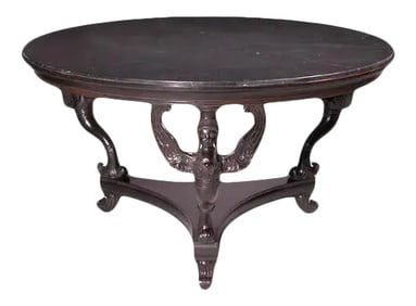 1990s Italian Round Empire Style Table