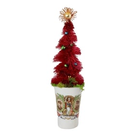 1919 English Wwi Peace Beaker With Bottlebrush Tree