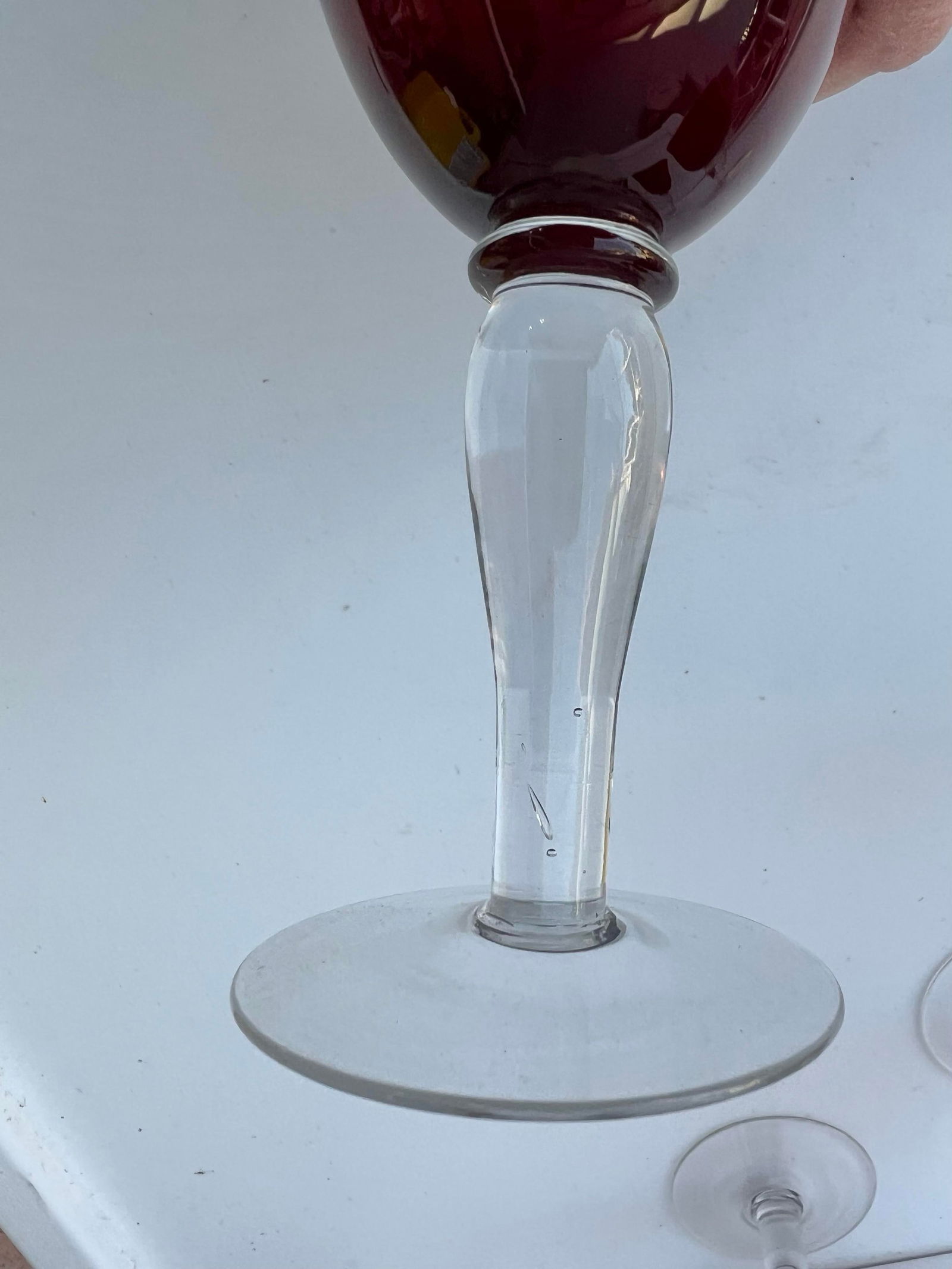 Vintage Red Wine Glasses or Goblets- Set of 4 - 3