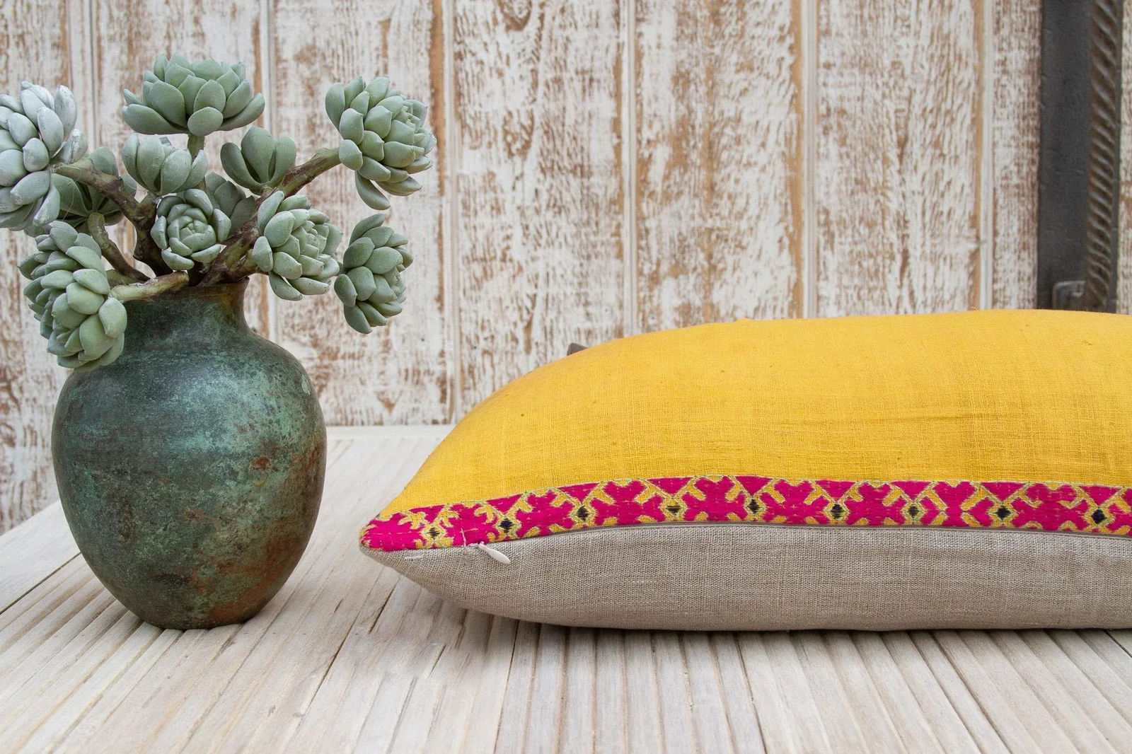 Antique Paola Sindh Silk Pillow - 5