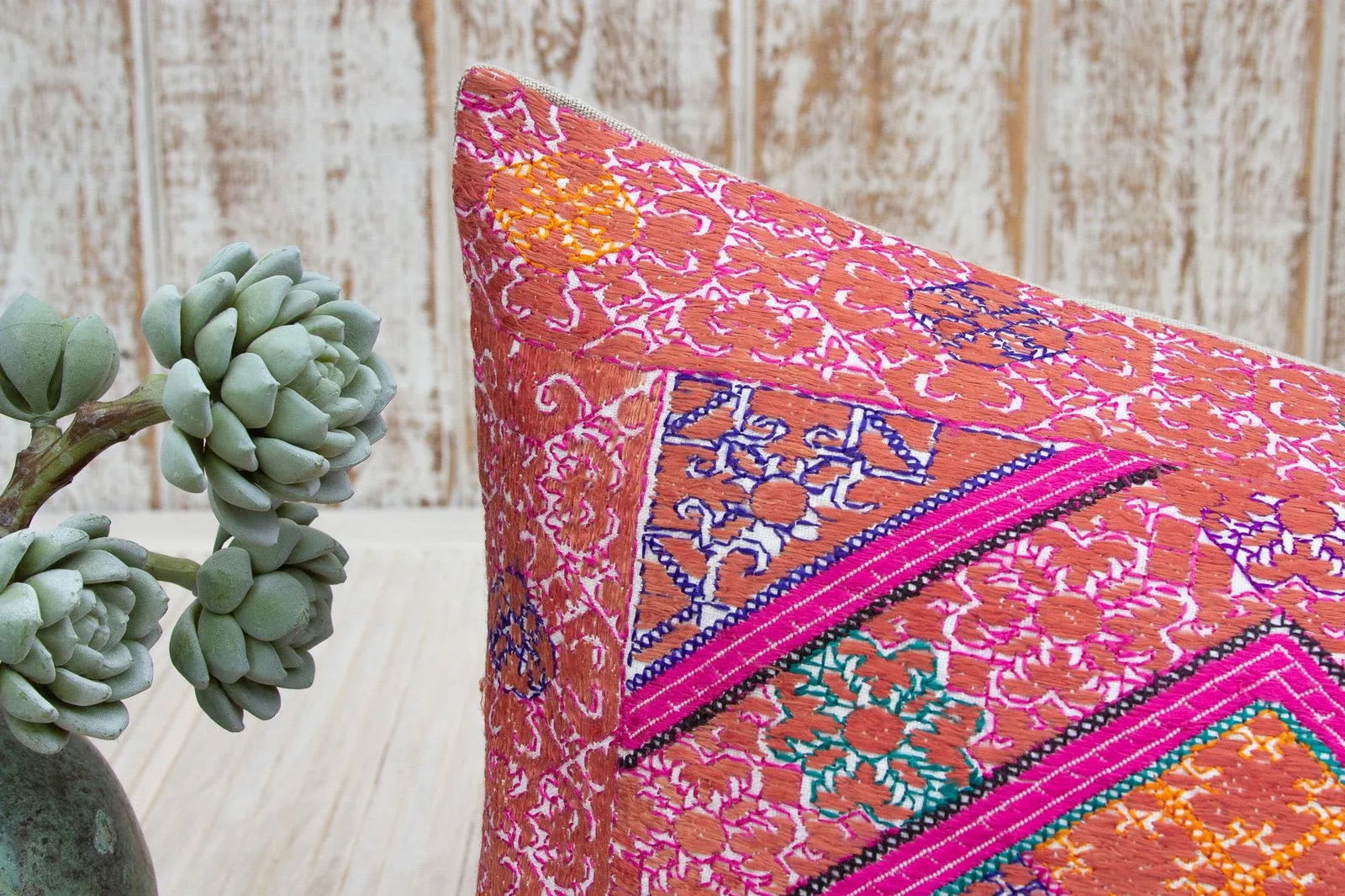 Antique Maida Sindh Silk Pillow - 4