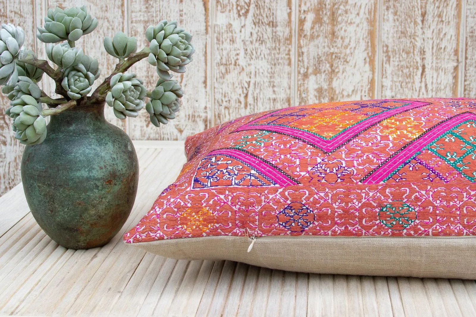 Antique Maida Sindh Silk Pillow - 6