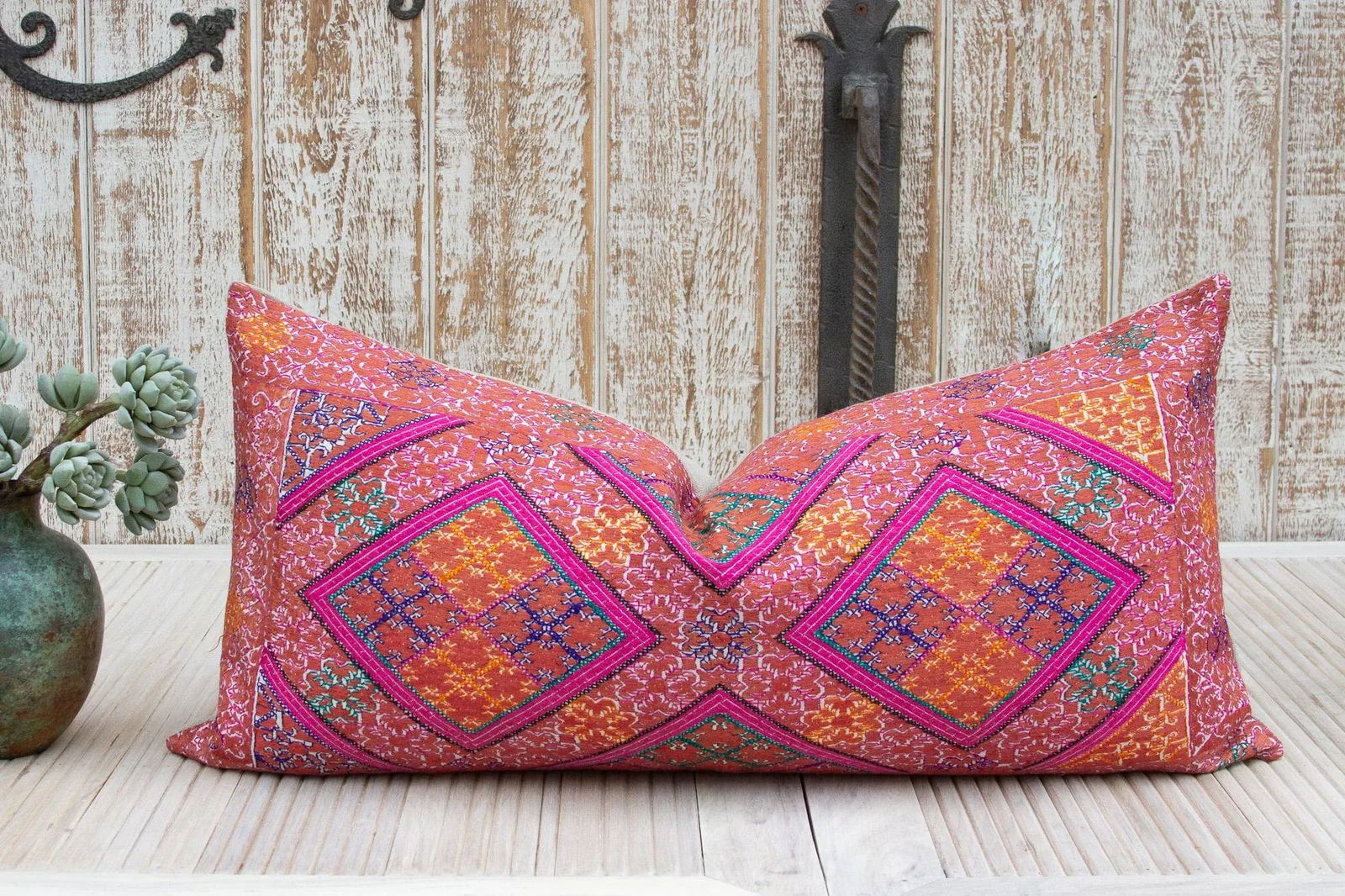 Antique Maida Sindh Silk Pillow - 8