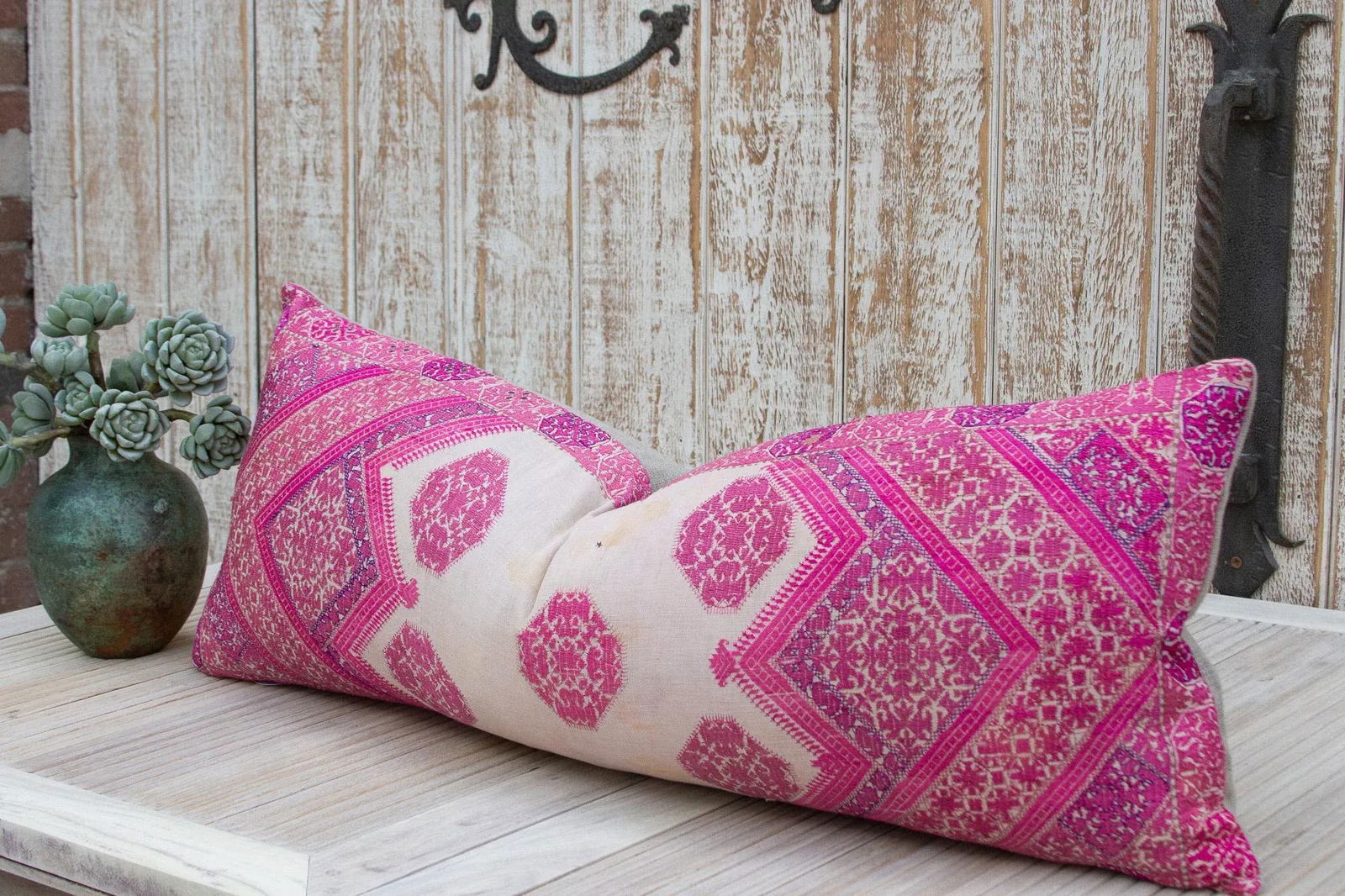 Antique Raji Sindh Silk Pillow - 3