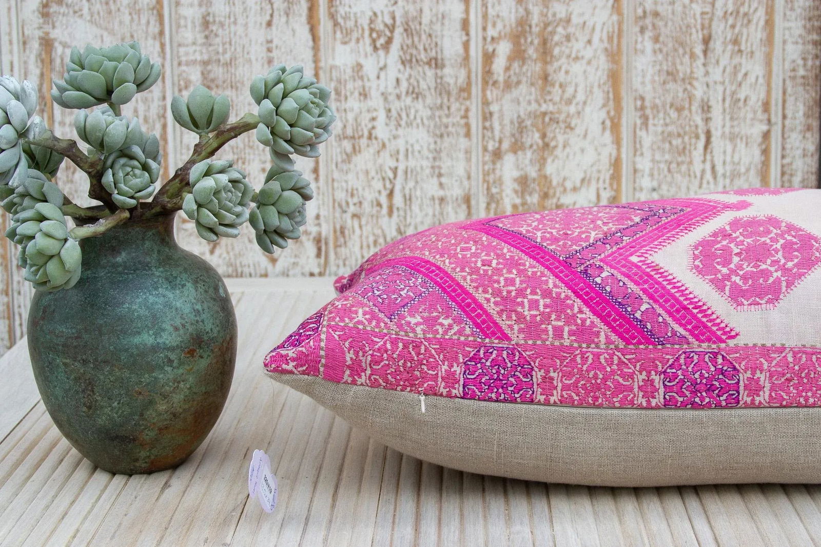 Antique Raji Sindh Silk Pillow - 7