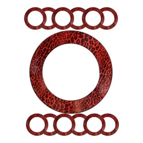 Neiman Marcus Red Leopard Dessert Plates, Set of 12