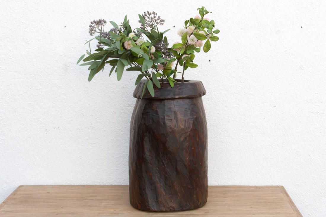 Antique 23" Tall Primitive Naga Vessel - 2