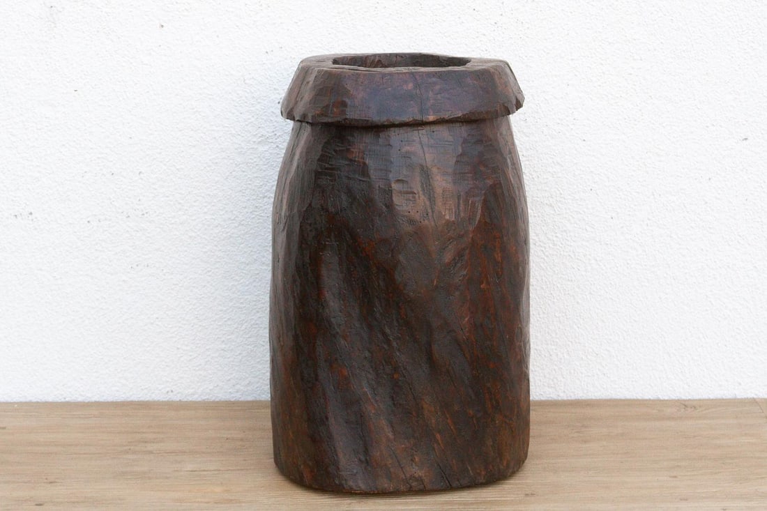 Antique 23" Tall Primitive Naga Vessel - 4