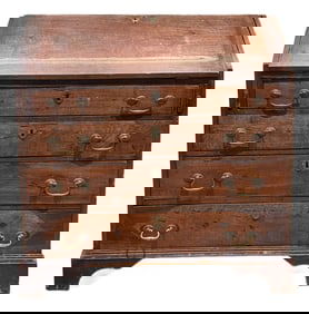 Georgian Mahogany Slant Front Secretary Desk Adam Style Slant-Front Bureau