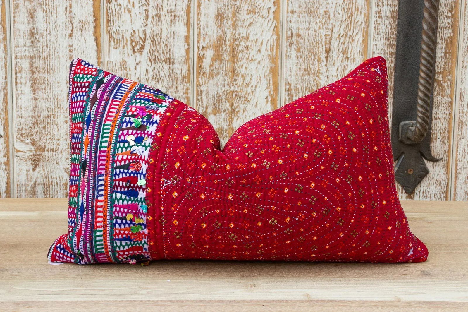 Suta Antique Tribal Grain Sack Pillow - 5