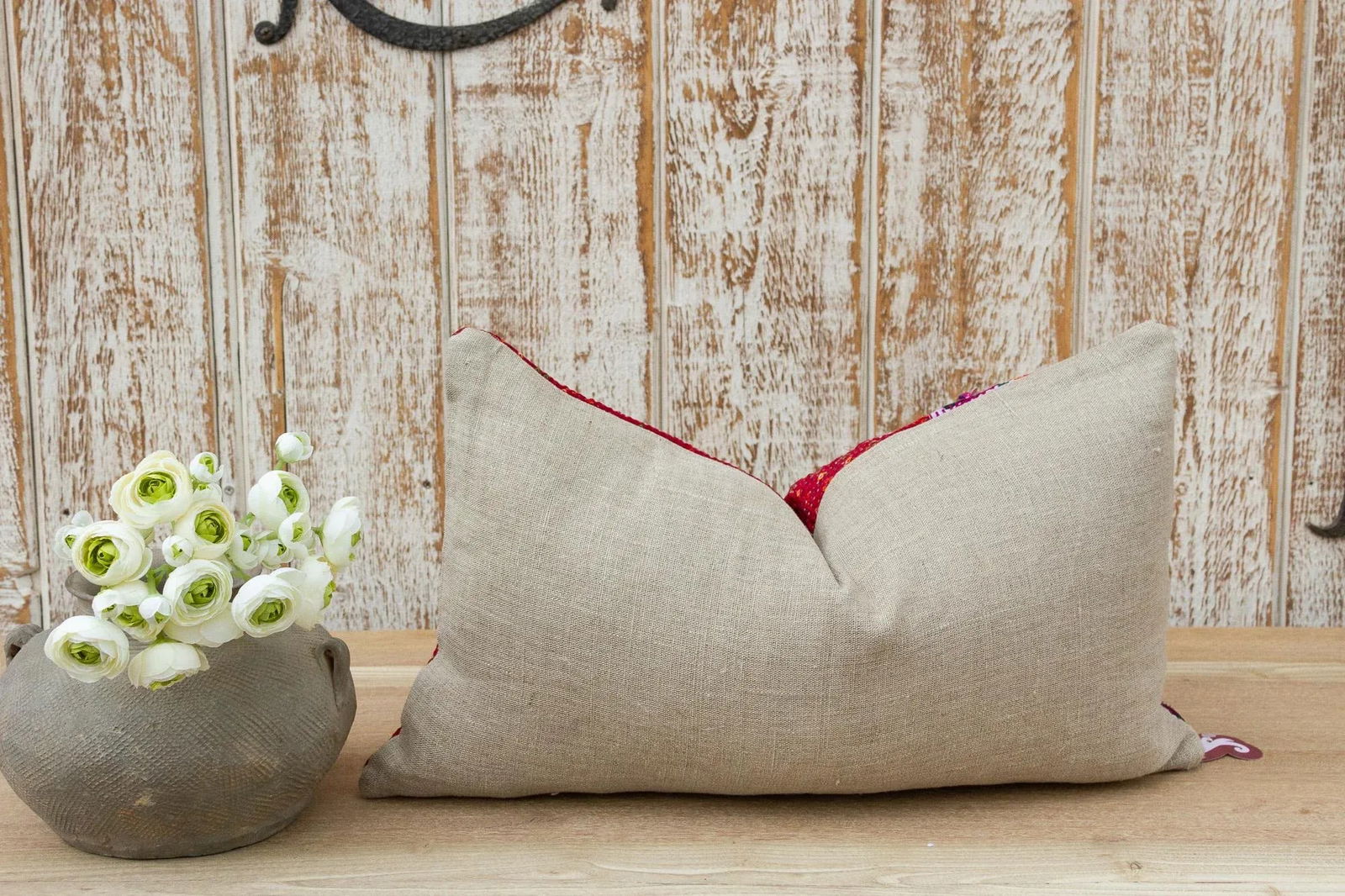 Suta Antique Tribal Grain Sack Pillow - 8