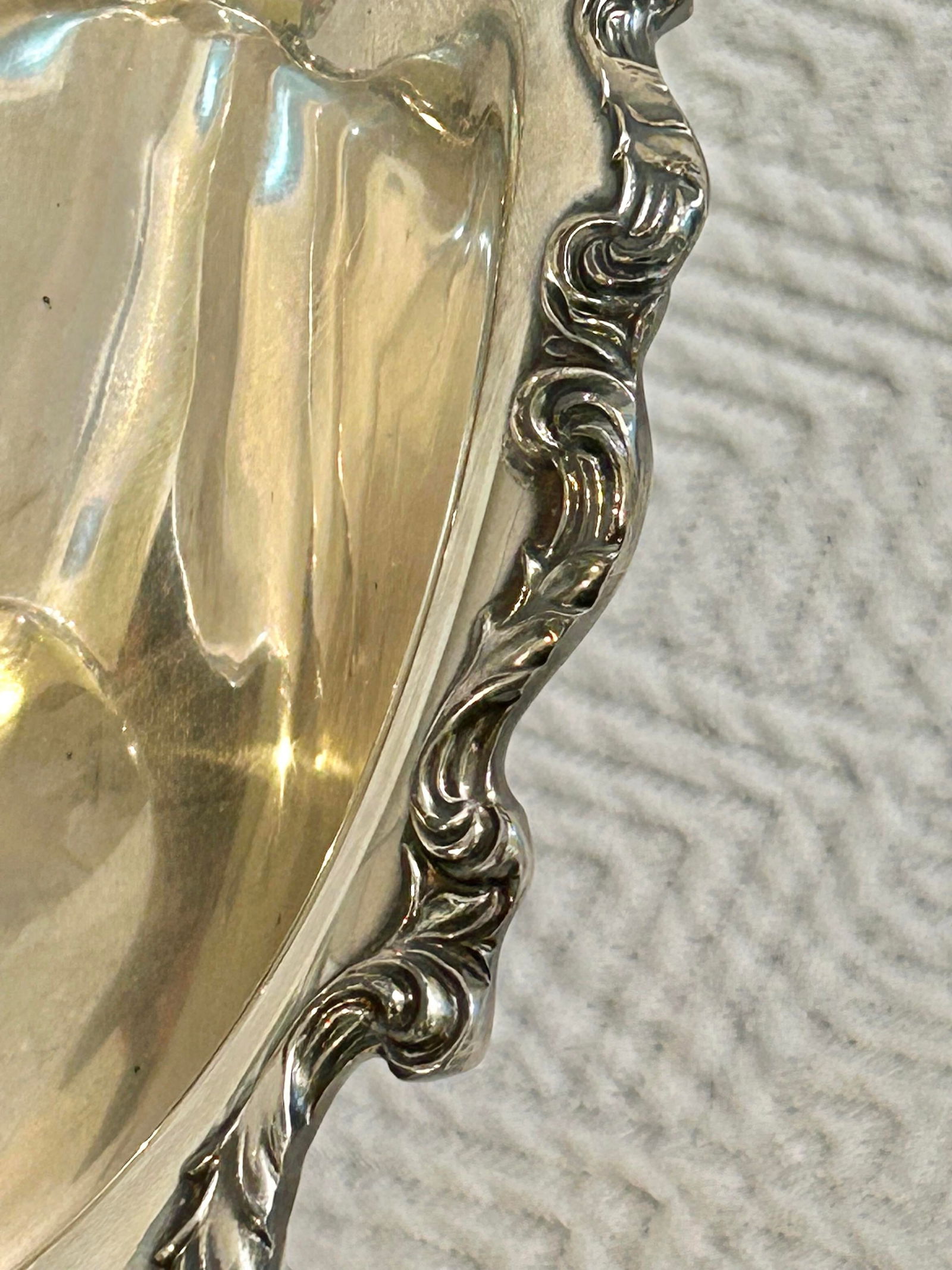 Early 20th Century Silver Plate Over Copper Footed Rococo Style Gravy or Sauce Boat Unmarked - 8