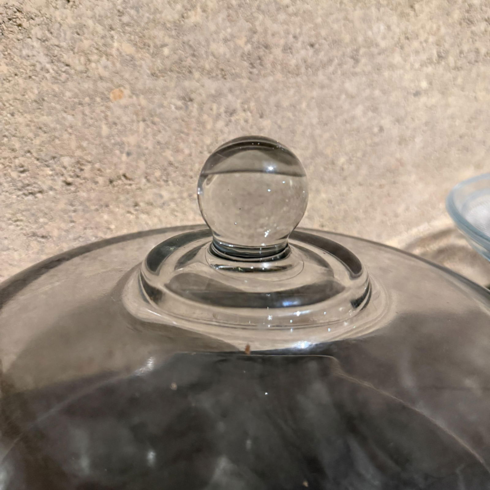 Vintage Modern Glass Cake Stand With Dome - 9